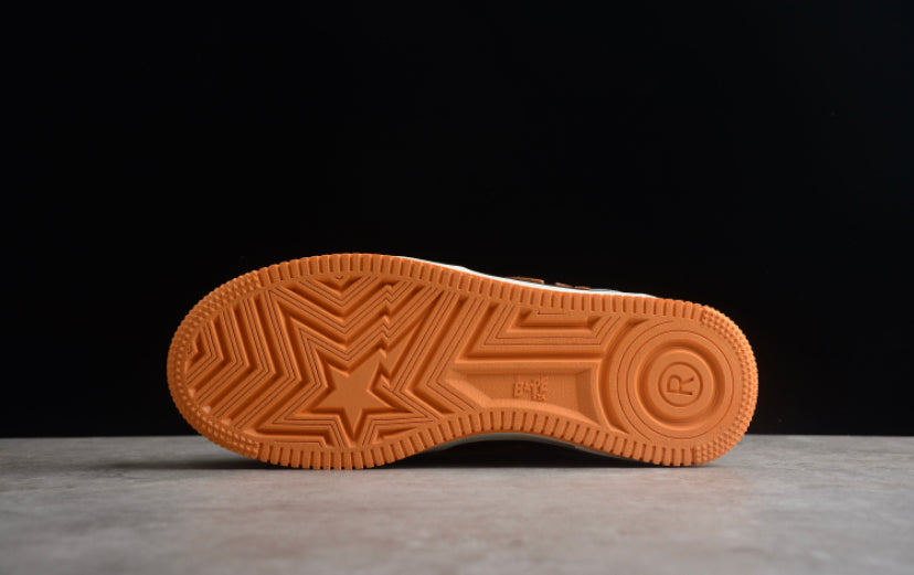 A Bathing Ape Bape Sta Low Grey Orange