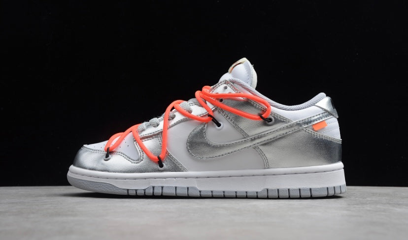 Nike Off-White × Dunk Low 'Metallic Silver' – SWGN ESSENTAILS