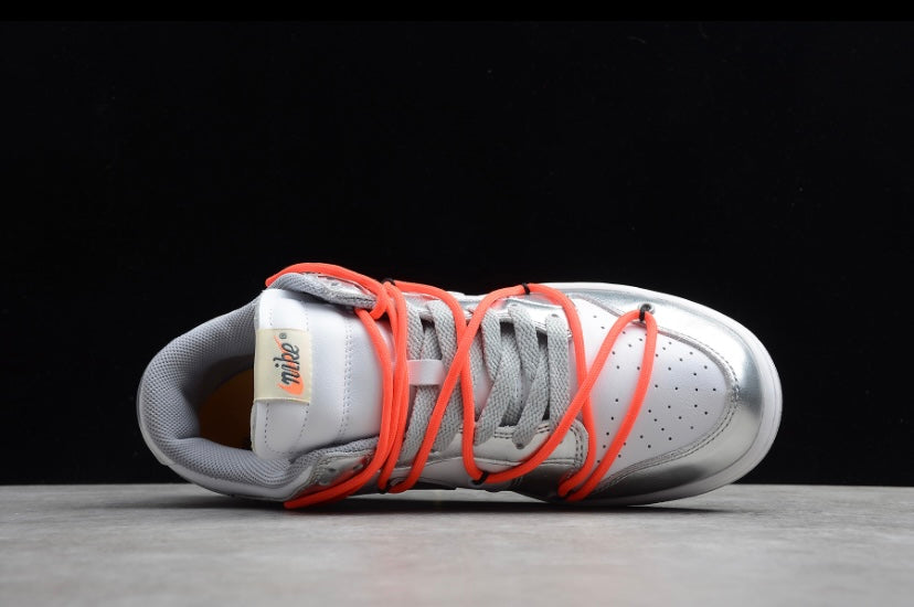 Nike Off-White × Dunk Low 'Metallic Silver'
