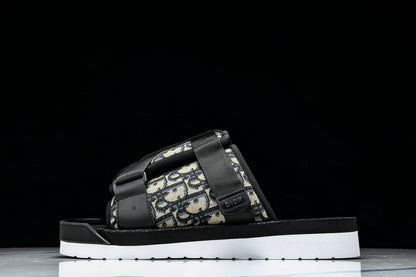 Dior Oblique Jacquard Alpha Sandals Beige/Black