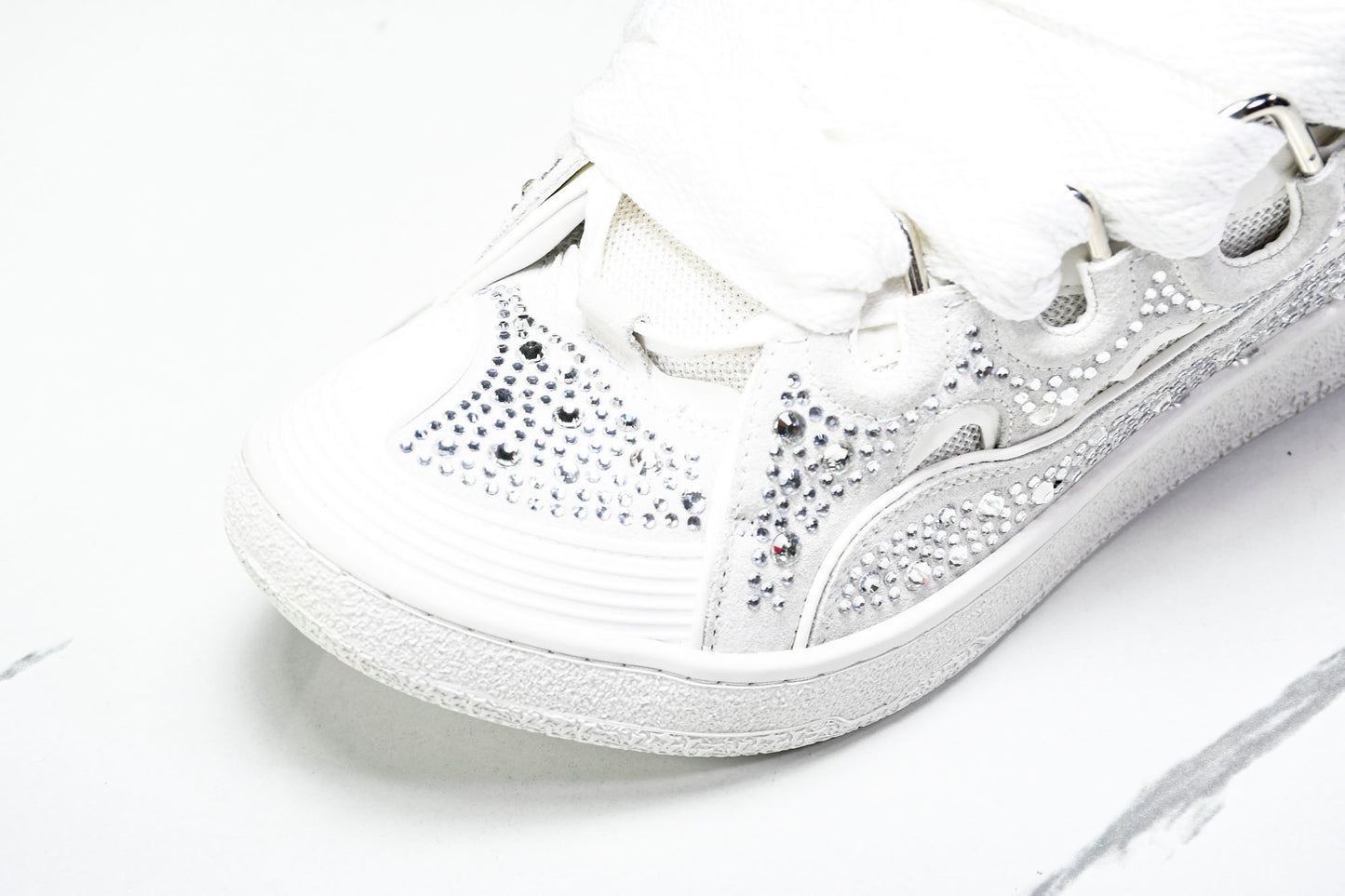 Lanvin Curb rhinestone White