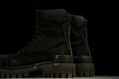Balenciaga Distressed Combat Strike Boots