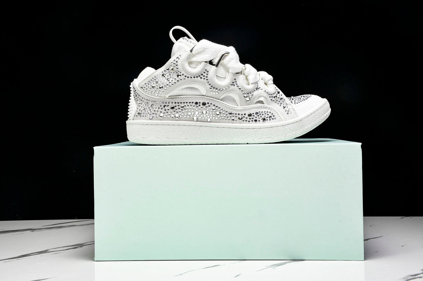 Lanvin Curb rhinestone White