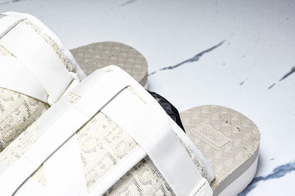 DIOR ALPHA SANDALS CREAM JACQUARD