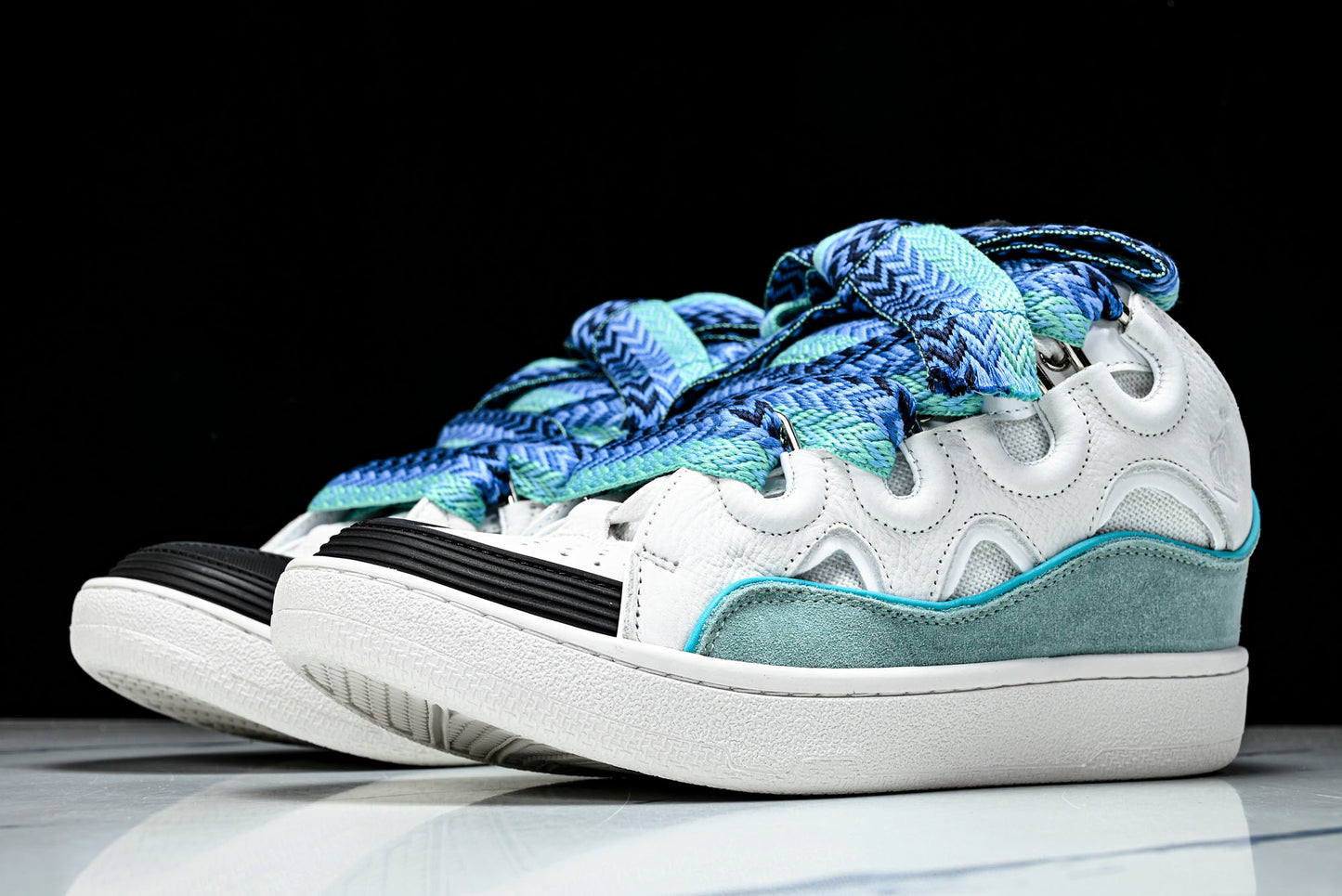 Lanvin calf suede chunky lace-up sneakers (W&B)