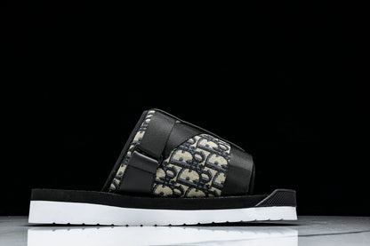 Dior Oblique Jacquard Alpha Sandals Beige/Black