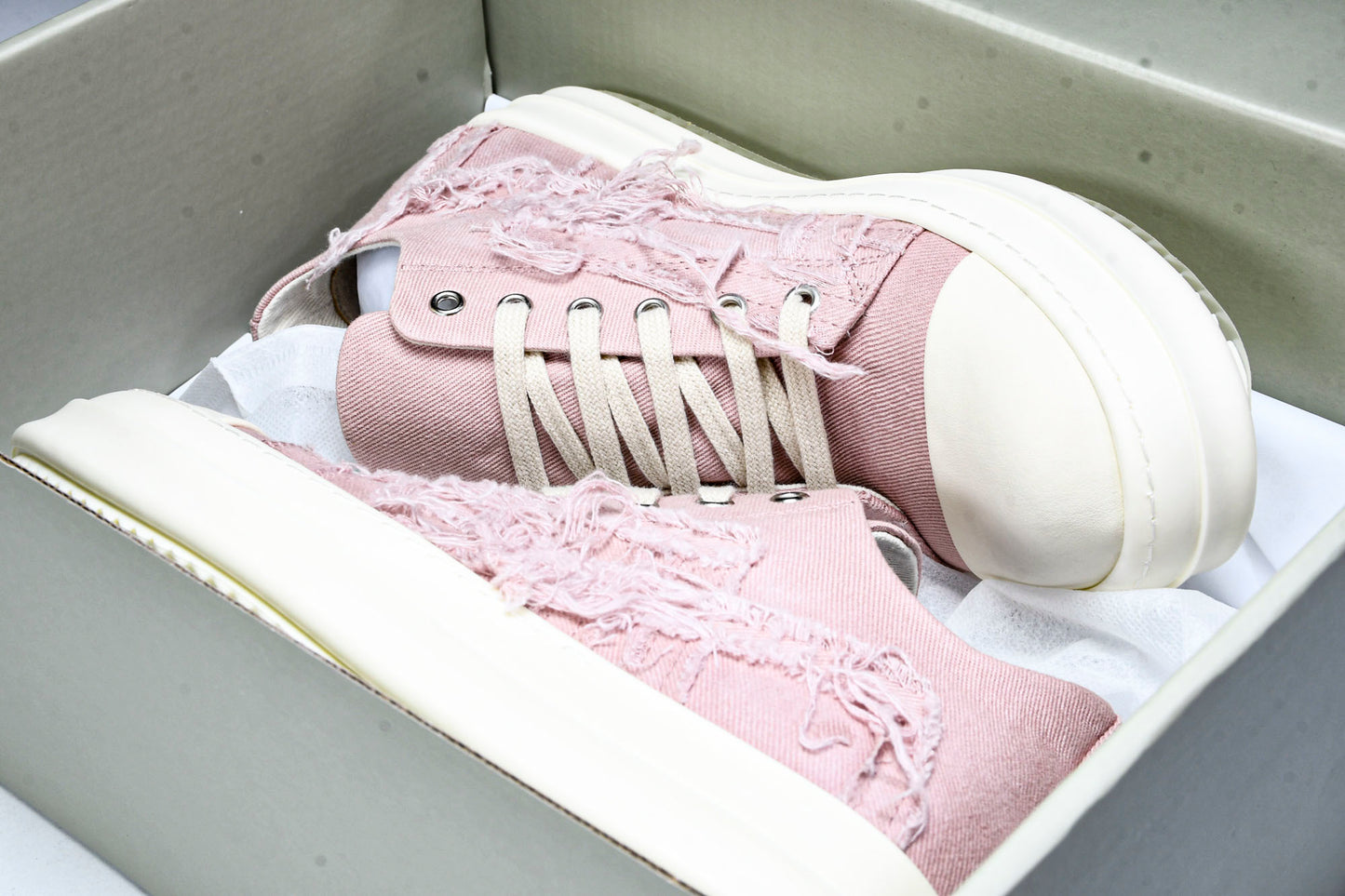 Rick Owens DRKSHDW Slashed Low "Faded Pink"