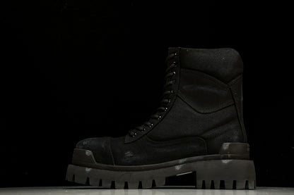 Balenciaga Distressed Combat Strike Boots