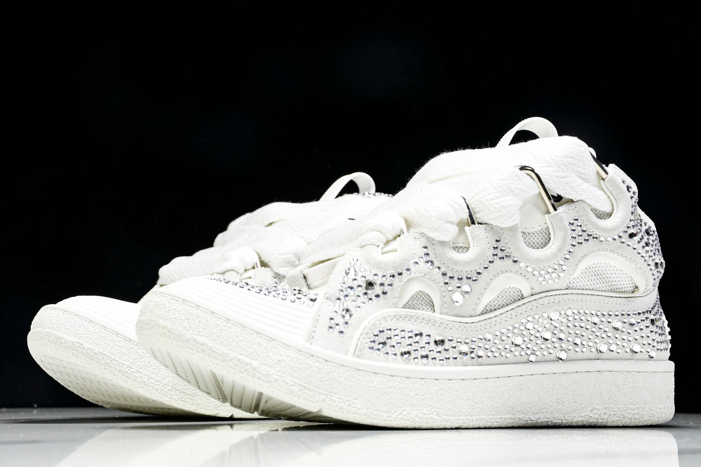 Lanvin Curb rhinestone White