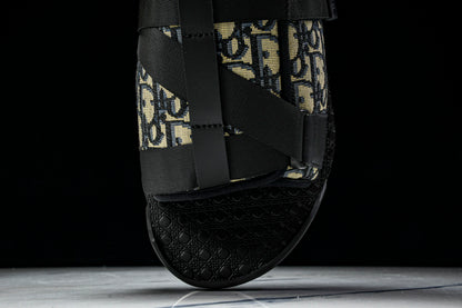 Dior Oblique Jacquard Alpha Sandals Beige/Black