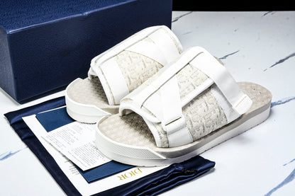 DIOR ALPHA SANDALS CREAM JACQUARD