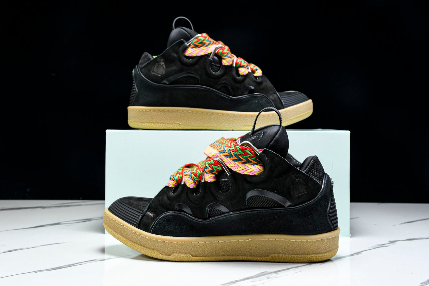 Lanvin calf suede
chunky lace-up sneakers