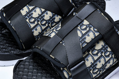 Dior Oblique Jacquard Alpha Sandals Beige/Black