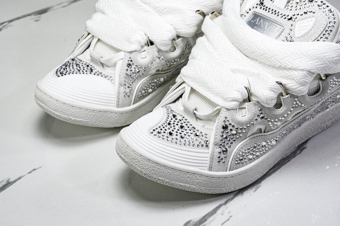 Lanvin Curb rhinestone White