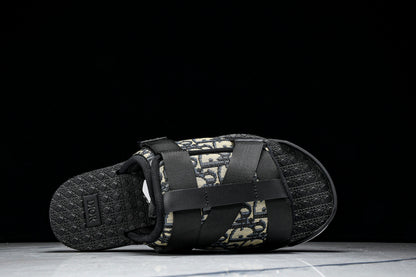 Dior Oblique Jacquard Alpha Sandals Beige/Black