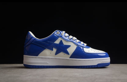 A Bathing Ape Bape Sta Patent Leather White Blue