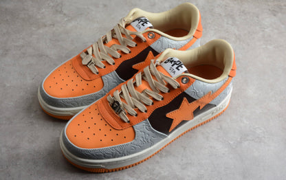 A Bathing Ape Bape Sta Low Grey Orange