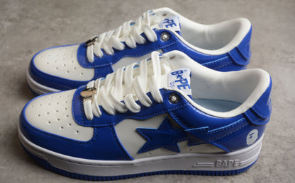 A Bathing Ape Bape Sta Patent Leather White Blue