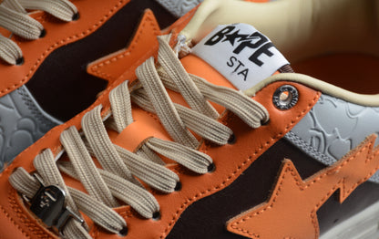 A Bathing Ape Bape Sta Low Grey Orange