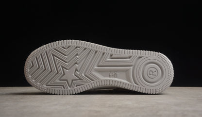 A Bathing Ape Bape Sta Patent Leather White Grey