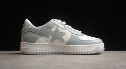 A Bathing Ape Bape Sta Patent Leather White Grey