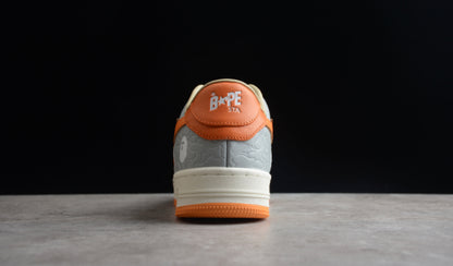 A Bathing Ape Bape Sta Low Grey Orange