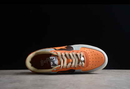 A Bathing Ape Bape Sta Low Grey Orange