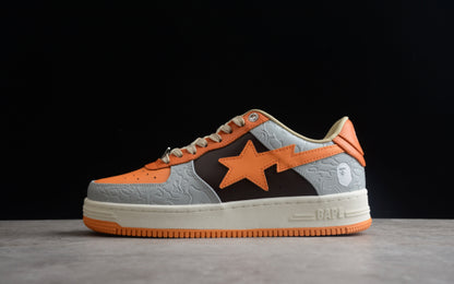 A Bathing Ape Bape Sta Low Grey Orange