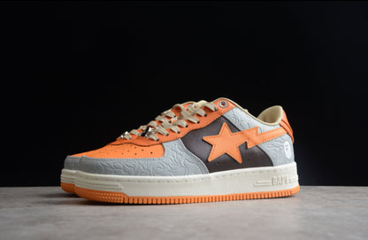 A Bathing Ape Bape Sta Low Grey Orange