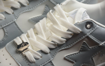 A Bathing Ape Bape Sta Patent Leather White Grey