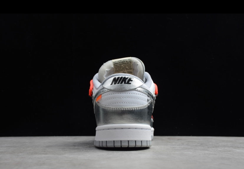 Nike Off-White × Dunk Low 'Metallic Silver'